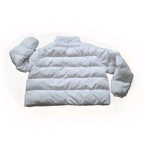 Fabletics Puffer Jacket Women XXL White Full Zip LS Pockets Lined Preppy Cottage - Picture 16 of 16